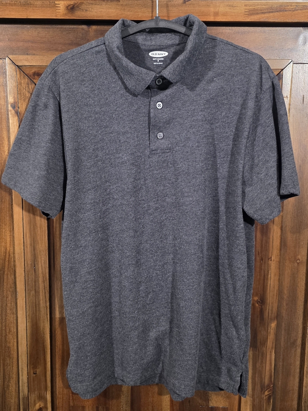 Old Navy Men's Charcoal Gray Polo Shirt
